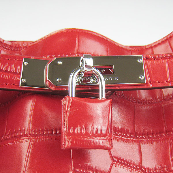 Replica Hermes Jypsiere 34 Togo Crocodile Leather Messenger Bag Red H2804 - 1:1 Copy - Click Image to Close